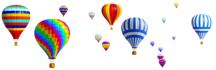 Fotobehang Air balloon - hot air balloons isolated on clear background - hava balonu © Birol Dincer 