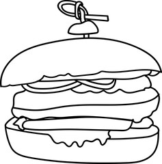 Burger Outline