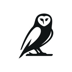owl tyto alba logo icon vector illustration
