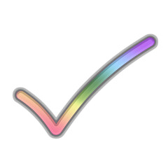 Cute Simple Colorful Checkmark icon