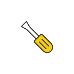 Screw Driver icon design with white background stock illustration