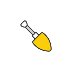 Shovel icon design with white background stock illustration