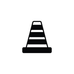 Construction Cone icon design with white background stock illustration