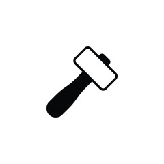 Hammer icon design with white background stock illustration