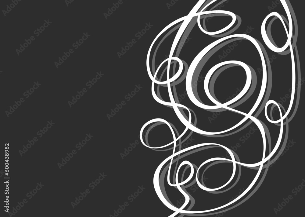 Poster minimalist background with ornamental line pattern and with some copy space area