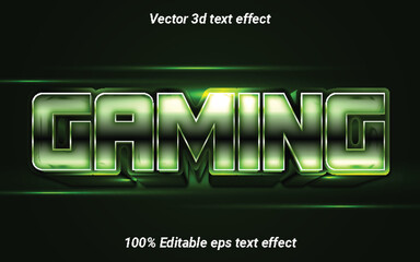 Gaming EPS Vector 3D Text Effect. 