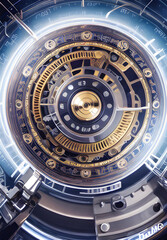 Fototapeta premium Clockwork mechanism illustration
