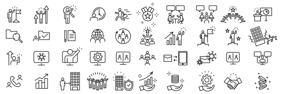 Business icon illustration collection