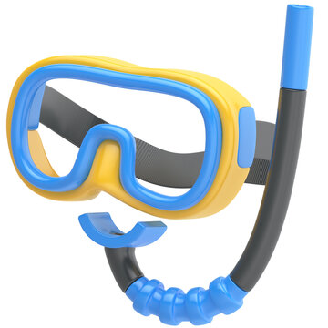 Diving mask 3d icon
