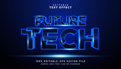 3D Future Tech text effect - Editable text effect