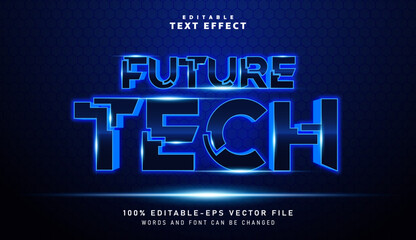 3D Future Tech text effect - Editable text effect