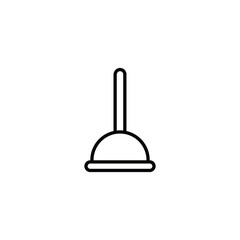 Plunger icon design with white background stock illustration