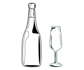 bottle and glass