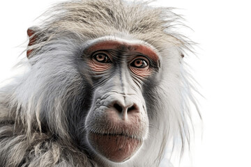 Baboon Monkey Face, isolated on transparent background, Generative AI