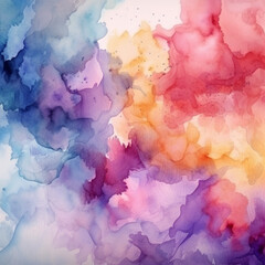 Hand painted multi watercolor or abstract watercolor background. Ai generative