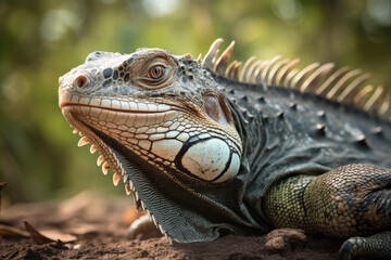 Fototapeta premium Iguana - Generative AI 