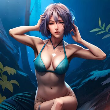 woman in bikini generative ai