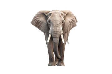 African Elephant Isolated on Transparent Background, Generative Ai