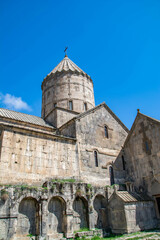 Fototapeta na wymiar Beautiful church in nature. Tatev Monastery, Armenian Apostolic Church in Syunik region