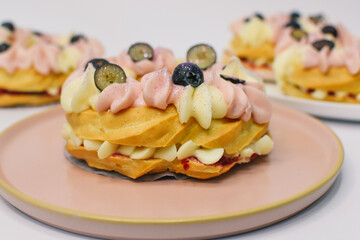 colorful cakes backdrop- close up of cakes