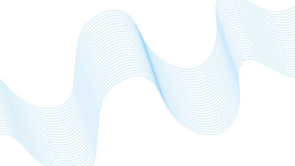 Abstract blue wave lines frame on white background. frame of abstract vector blue wave melody lines on white background. Tech with abstract wave lines. Abstract wave element for design.	