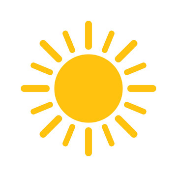 Sun icon simple flat illustration