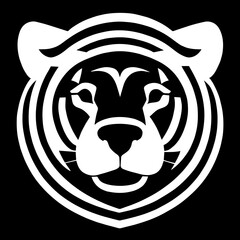 Animal head vector design black and white