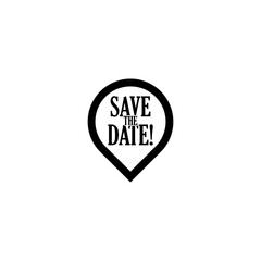 Save the date icon isolated on white background