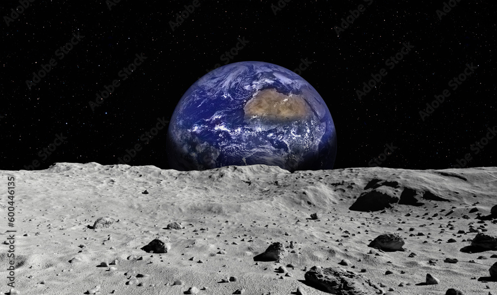 Poster The Earth as Seen from the Surface of the Moon 