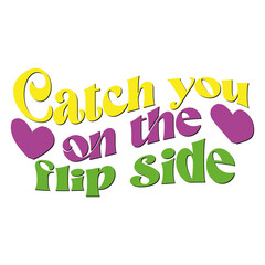 Retro keychain  T-shirt Design, Vector