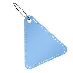 blue banner triangle white stitch frame tag sale