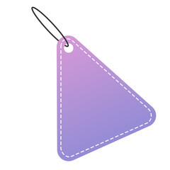 purple banner triangle white stitch frame tag sale