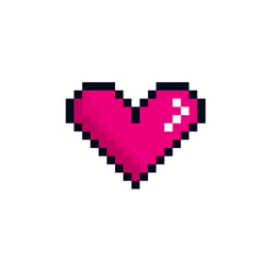 pixel pink heart v.2 icon