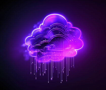 Abstract cloud computing technology concept.