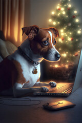 Christmas Jack Russel - Generated by Generative AI	
