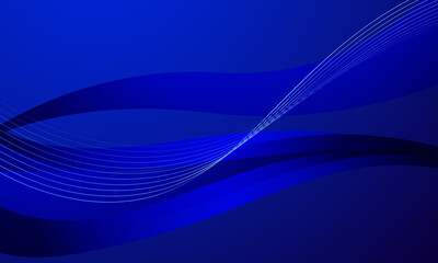 blue lines curves wave on soft gradient abstract background