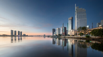 Fototapeta premium Bach Dang park - 1 district - hochiminh in morning