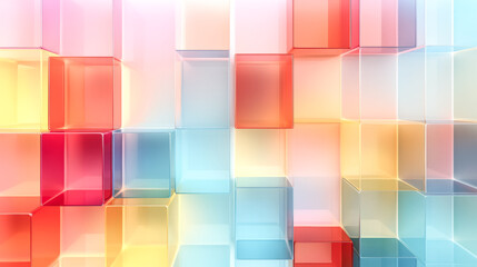 An abstract geometric background was created with translucent glass - generative ai.