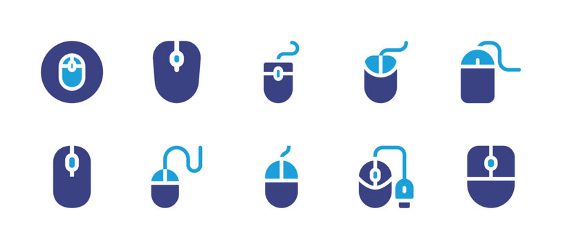 Mouse icon set. Duotone color. Vector illustration. Containing mouse, computer mouse.