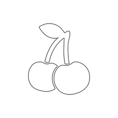 cherry vector icon, simple cherry symbol isolated on white background , eps 10