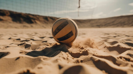 Beach Volleyball on the sand