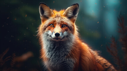 Obraz premium Fox created with Generative AI Technology, ai, generative