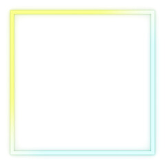 Light green to cyan gradient neon frame with space in the center for text.