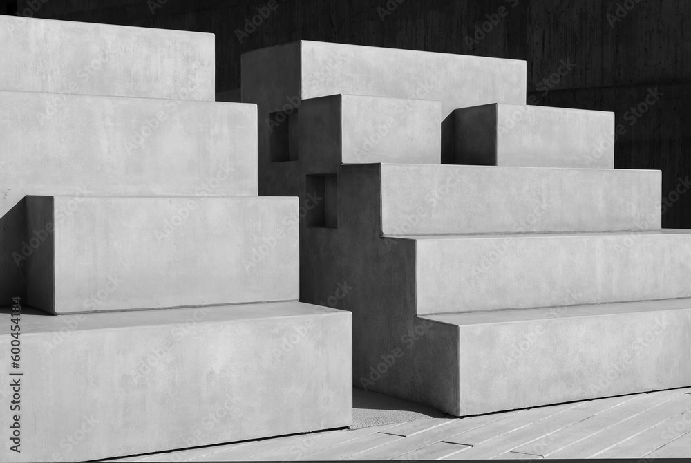 Aufkleber Exterior of modern architecture. Building abstract background