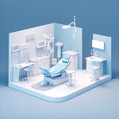 3D rendering of a dental office