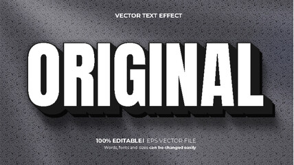 Vector original 3d editable text effect