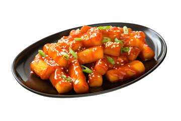 deep fried Korean rice cake (Tteokbokki) with spicy sauce - Korean food style