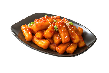 deep fried Korean rice cake (Tteokbokki) with spicy sauce - Korean food style