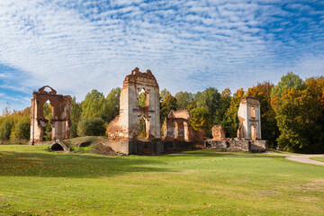 Paulava Republic, ruins of manor in Lithuania - obrazy, fototapety, plakaty