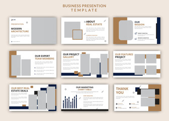 Creative architecture business powerpoint presentation slides design set template

